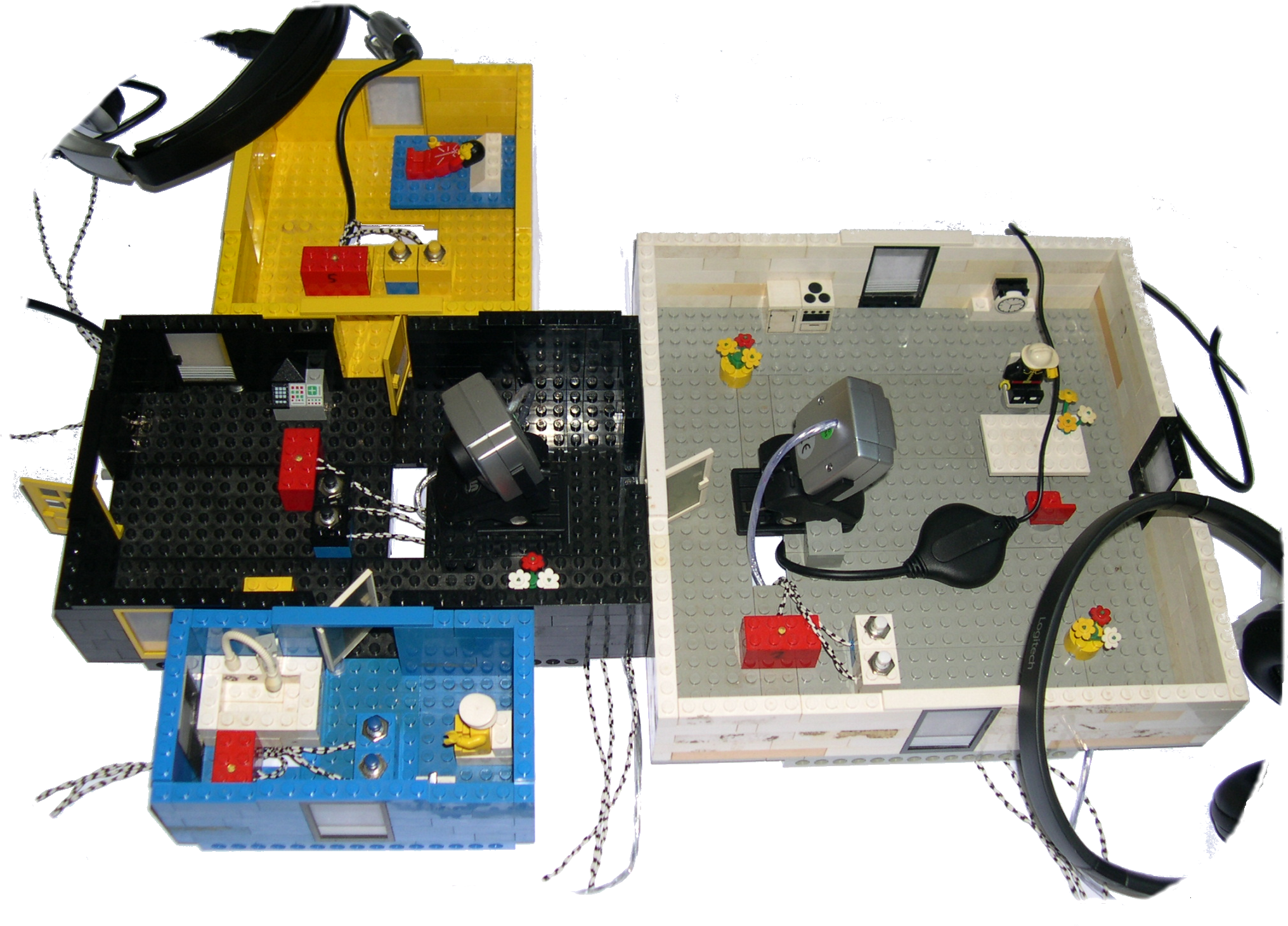 The Lego-eHome-demonstrator in a modified setup.